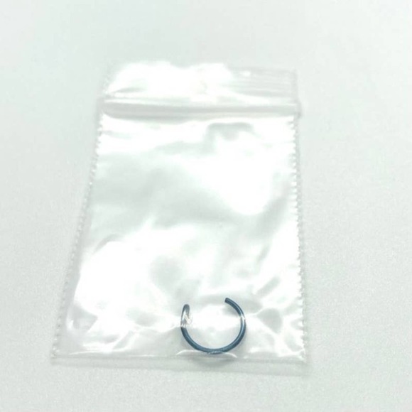 Single Fake Nose Ring Cuff - Blue - Picture 7 of 7